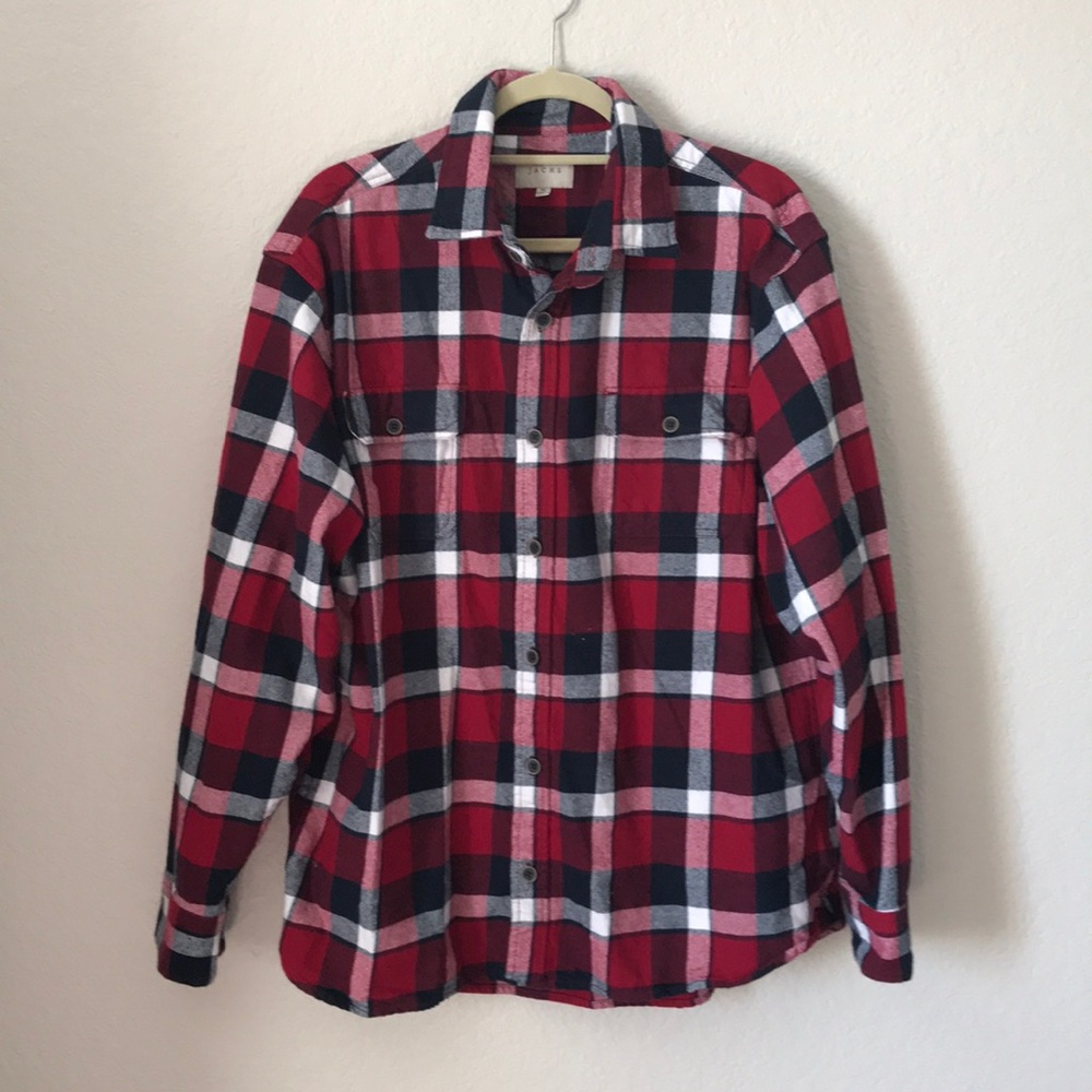 Men’s red and navy flannel